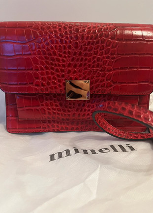 Minelli shoulderbag red, marque: Minelli, état: Neuf sans étiquette, 40,00 €, 42,70 € Protection acheteurs incluse