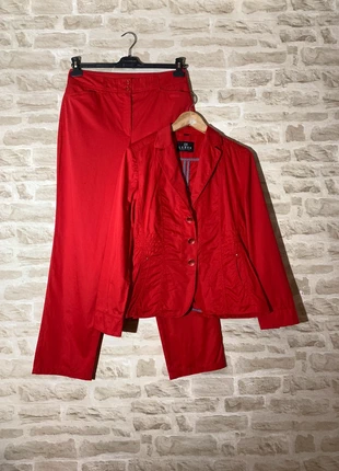 Ensemble blazer et pantalon Barbara Lebek rouge – Taille 40, marke: Lebek, zustand: Neu, größe: L / 40 / 12, 80,00 €, 84,70 € inklusive Vinted-Käuferschutz