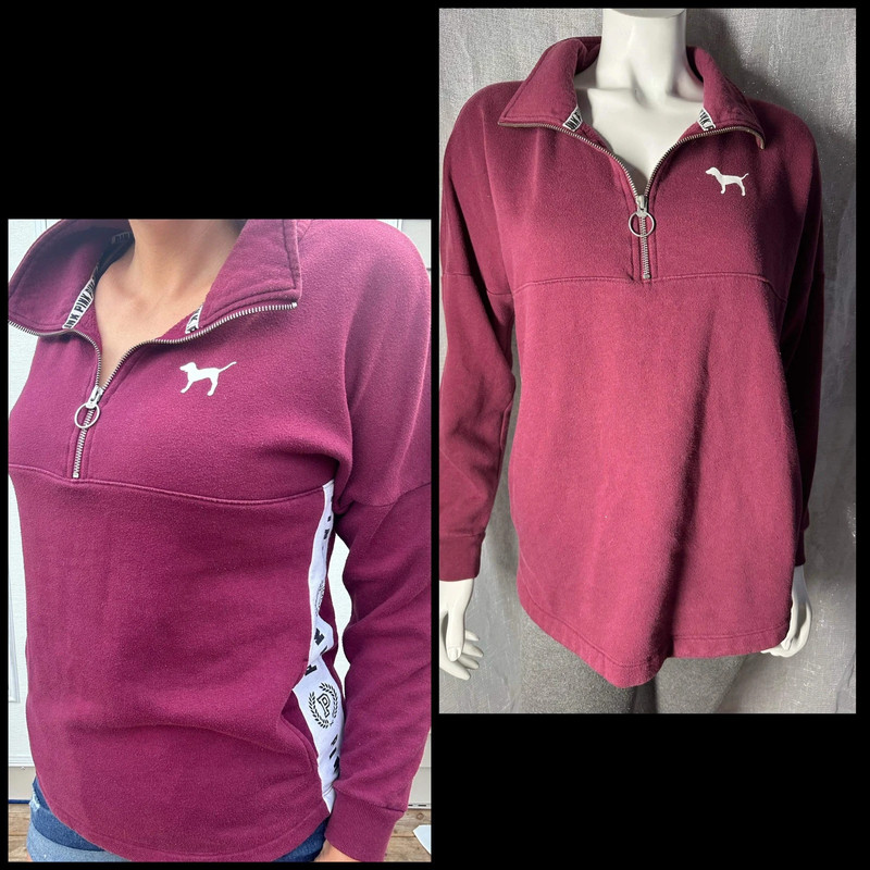 Victoria secret pink quarter zip sweatshirt 5