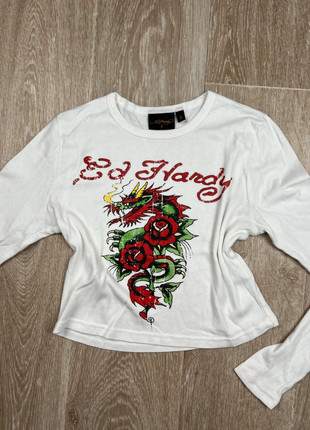 Haut Manche Longue Y2K Ed Hardy x Urban Outfitters dragon imprimé S, marca: Ed Hardy, estado: Muito bom, tamanho: S / 36 / 8, €23.00, €24.85 inclui Proteção do Comprador