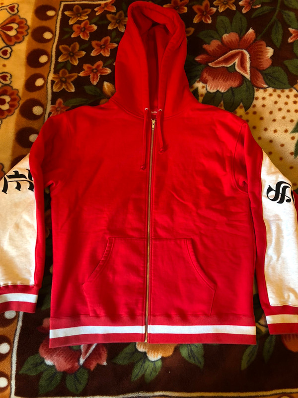 Old english stripe zip top up sweatshirt