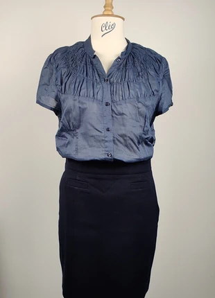 Jupe crayon bleue marine MEXX – Élégance structurée en laine mélangée, taille 44, brand: Mexx, condition: Very good, size: XXL / 44 / 16, €14.90, €16.35 includes Buyer Protection