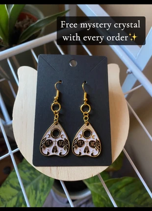 Ouija Gold Earrings, brand: Handmade, condition: New with tags, £3.00, £3.85 includes Buyer Protection