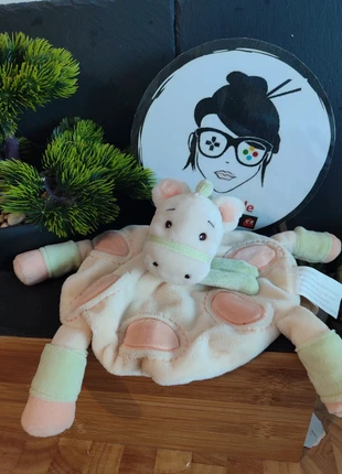 doudou cheval âne rond kimbaloo beige jaune vert jambe écharpe ovale Orange 1266, brand: Kimbaloo, condition: Very good, size: One size, €15.00, €16.45 includes Buyer Protection Pro