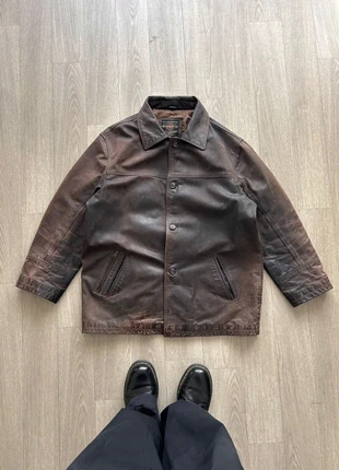 Vintage Real Buffalo Leather Jacket, staat: Goed, maat: XXL, € 39,95, € 42,65 inclusief Kopersbescherming