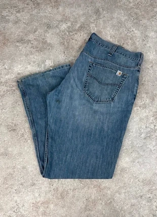 Jean pants carhartt Bleu Loose Single Knee Pant Large Baggy Carpenter Workwear Denim, marque: Carhartt, état: Très bon état, taille: W38 | FR 48, 9,00 €, 10,15 € Protection acheteurs incluse