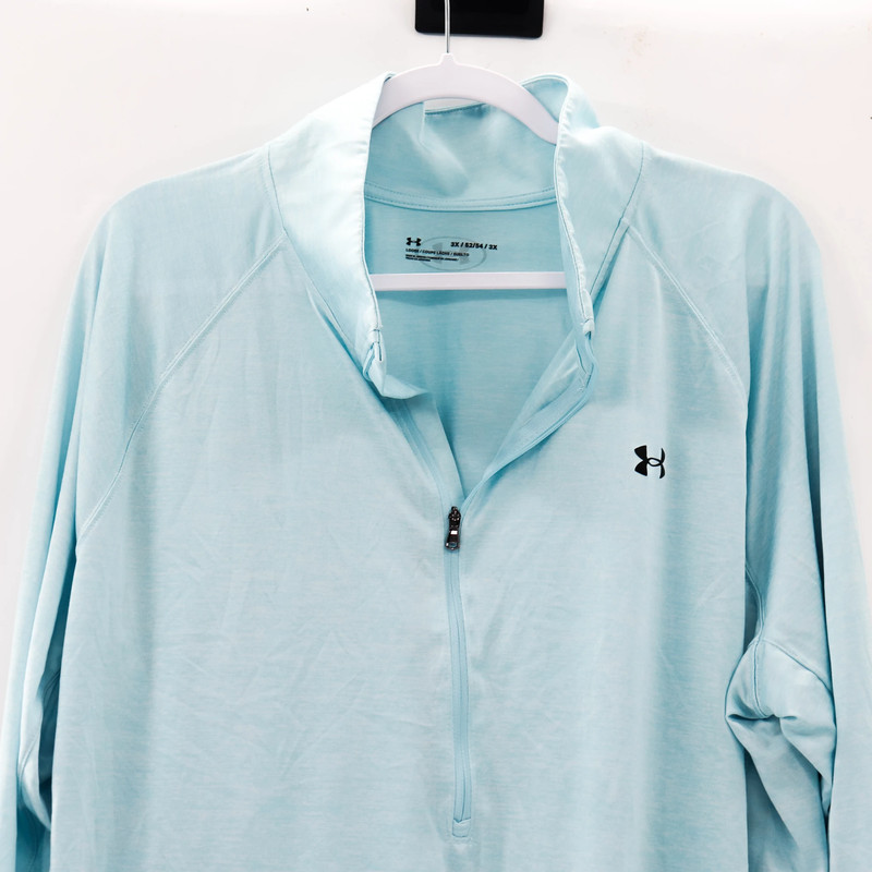 Under Armor 3X Blue Lightweight Quarter Zip Sweatshirt 2