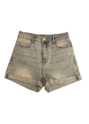 pantalones cortos vaqueros azul claro tiro alto, marca: COQUETTE, estado: Bom, tamanho: XS / 34 / 6, €5.00, €5.95 inclui Proteção do Comprador