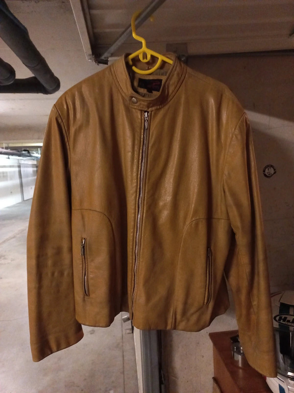 Blouson cuir beige Vinted