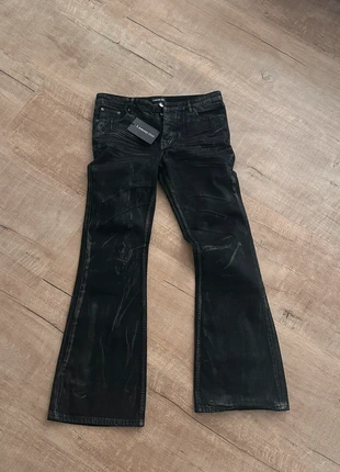 Jean flare waxed noir Lament(ist) - taille L style Y2K streetwear, marque: lamentist, état: Neuf avec étiquette, taille: L, 175,00 €, 184,45 € Protection acheteurs incluse