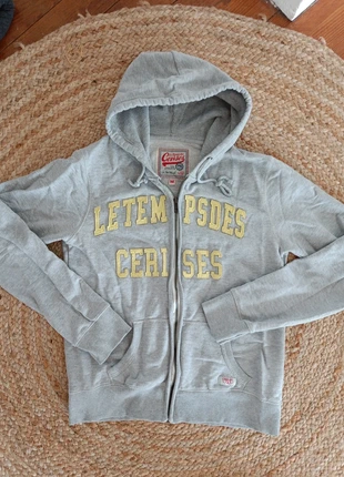 Sweat à capuche gris chiné clair le temps des cerises taille M, brand: Le Temps des Cerises, condition: Very good, size: M / 38 / 10, €10.00, €11.20 includes Buyer Protection