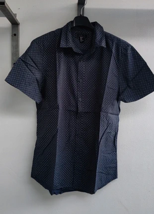 💙 Bellissima camicia uomo,ragazzo,maniche corte,blu con fantasie,21 Man,Made in Bangladesh , cotone, marca: 21 Men, estado: Muito bom, tamanho: L, €4.00, €4.90 inclui Proteção do Comprador