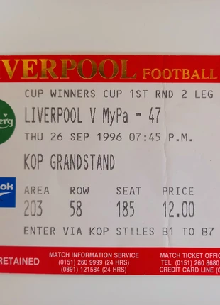 Liverpool FC - MyPa C2 96-97, staat: Heel goed, € 15,00, € 16,45 inclusief Kopersbescherming