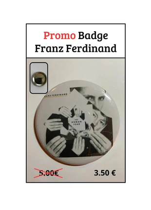 Franz Ferdinand - Promo badge 56 mm, condition: Very good, €3.50, €4.38 includes Buyer Protection