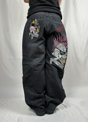 Exclusive Baggy Jean HipHop EdHardy Style Y2k Embroided | W30, marque: JNCO, état: Très bon état, taille: W30 | FR 40, 54,45 €, 57,87 € Protection acheteurs (Pro) incluse