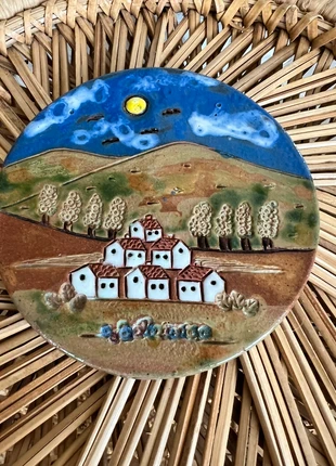 ntage Portuguese Ceramic Wall Plaque Coaster Arcil Lousã Village Scene – Hand-Painted, brand: Arcil lousa, condition: Very good, £6.00, £7.00 includes Buyer Protection