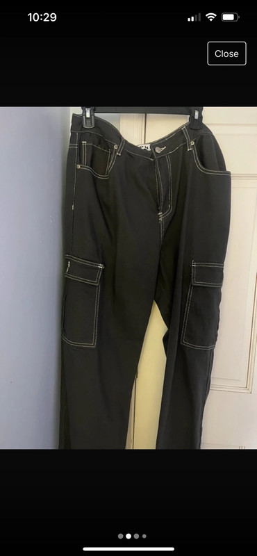 Y2K Grey Cargo-Style Pants 2