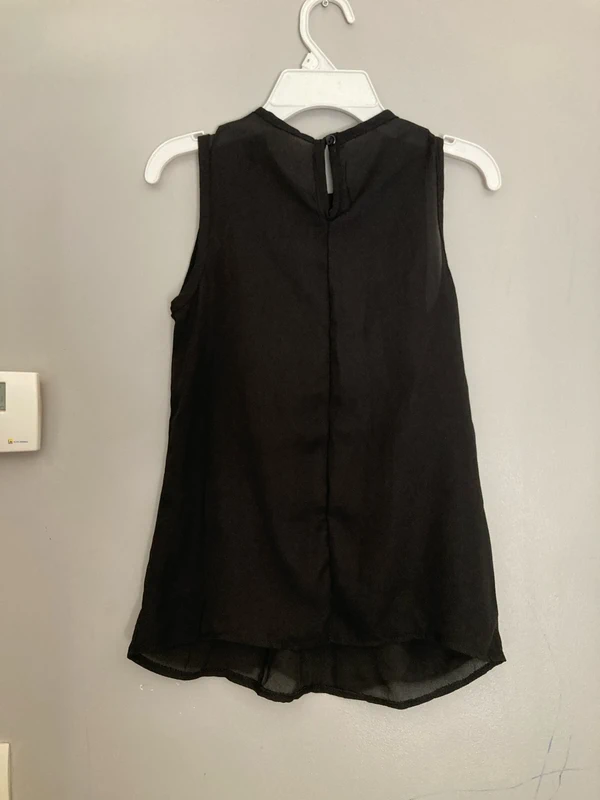 Top fluide noir transparent - Taille S - photo numéro 5