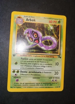 Arbok 1 edizione set fossil 1 edizione, marque: Pokémon, état: Bon état, 1,50 €, 2,28 € Protection acheteurs (Pro) incluse