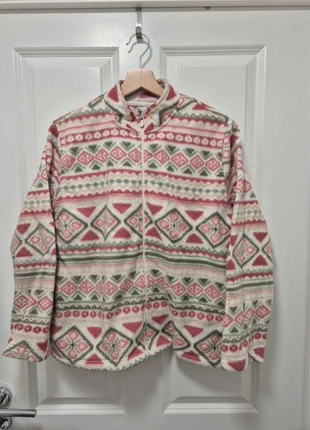 Alfred Dunner Petite Fleece Jacket UK 14–16 – Fair Isle Aztec Print Zip Up Retro Winter, brand: Alfred Dunner, condition: Good, size: XL / 14, £8.99, £10.14 includes Buyer Protection