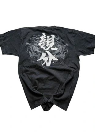 Tee shirt noir oversize large print imprimé écriture blanche style chinois grunge rock punk, marke: Vintage Dressing, zustand: Sehr gut, größe: L, 9,90 €, 11,10 € inklusive Vinted-Käuferschutz
