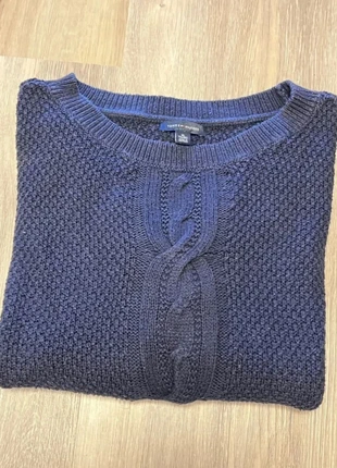 Pull crewneck torsadé Tommy Hilfiger 100% laine bleu marine taille XL, brand: Tommy Hilfiger, condition: Good, size: XL, €15.00, €16.45 includes Buyer Protection