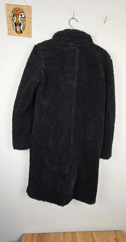 Manteau long Teddy noir "Insta Girl" T. S/M + Sacoche assortie - NEUF - photo numéro 3