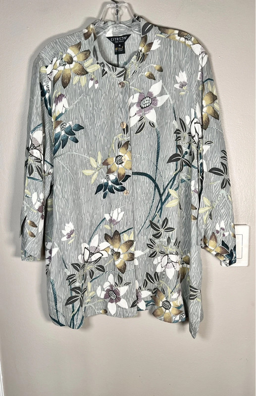 NWT Citron Santa Monica Silk Blouse size 1X 1