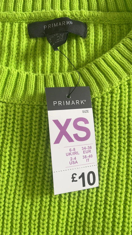 Primark green shop jumper