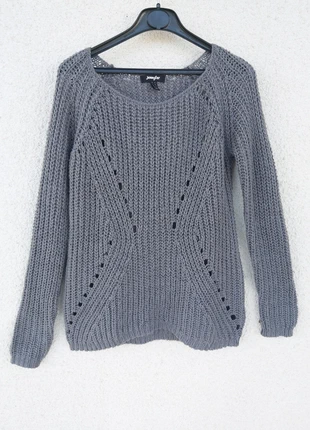 Pull tricot gris Jennyfer, merk: Jennyfer, staat: Heel goed, maat: S / 36 / 8, € 6,00, € 7,00 inclusief Kopersbescherming