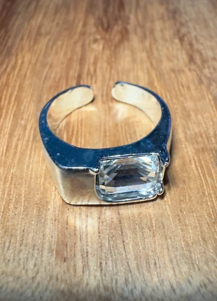 Bague acier inoxydable pierre carré, marque: CHROME, état: Très bon état, taille: Ajustable, 9,00 €, 10,15 € Protection acheteurs incluse