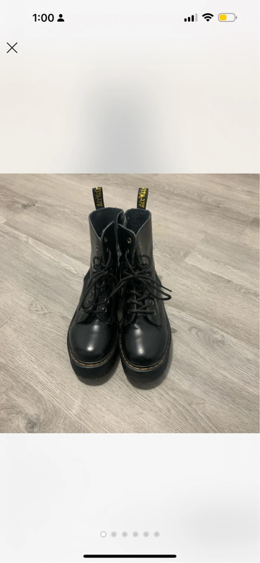 Black dr martens combat boots 1