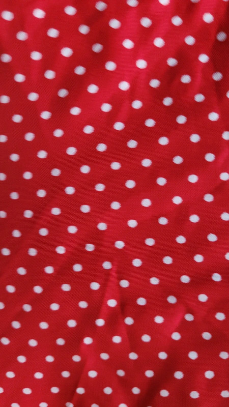 Jupe rouge à pois 3