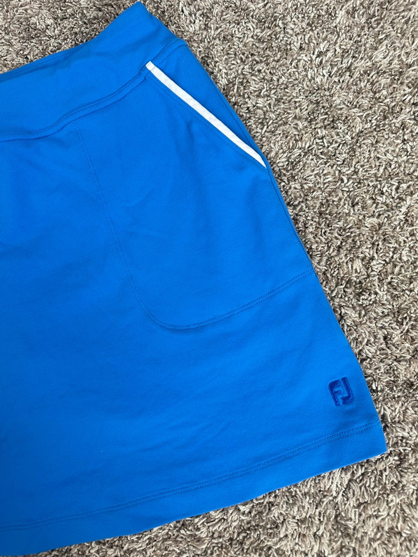 FJ FootJoy Women’s S Golf Skort Skirt Blue Athletic Tennis Mini Stretch Pull On 2