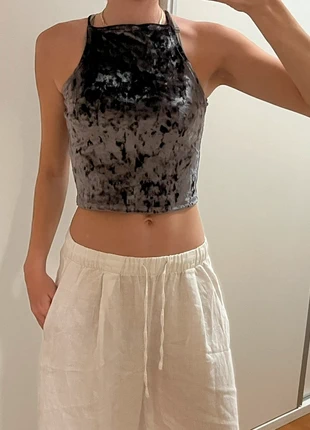 top terciopelo gris oscuro, brand: Hollister, condition: New without tags, size: S / 36 / 8, €5.00, €5.95 includes Buyer Protection