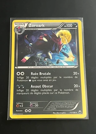 Carte Pokémon Zoroark – 71/108 Holo, série BW Dark Explorers, Très bon état, marke: Pokémon, zustand: Sehr gut, 4,75 €, 5,69 € inklusive Vinted-Käuferschutz