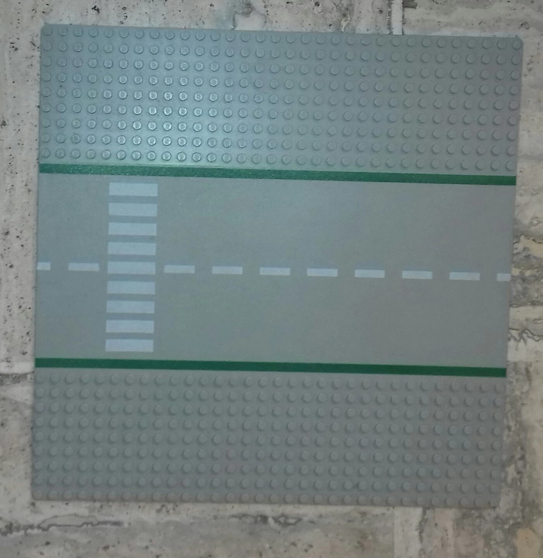 Plaque lego grise route avec passage piéton 32 par 32
