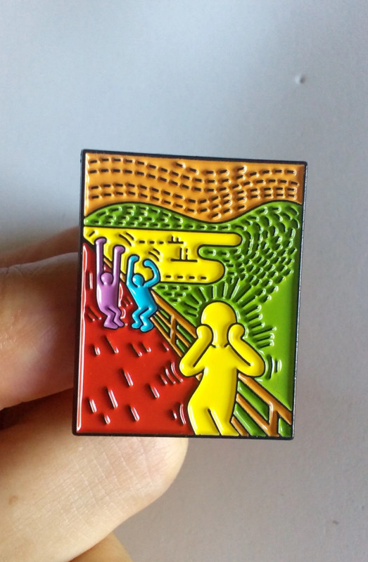 Keith Haring Painting Van Gogn Pin Metal Badge Pins | Vinted