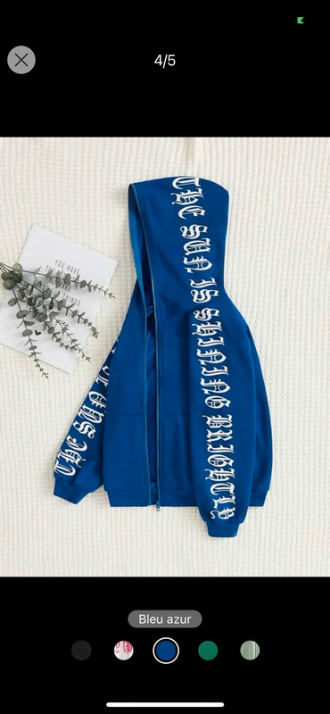 Veste à zip bleu pour fille 3