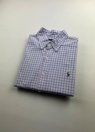 Chemise Carreaux Manches Longues Ralph Lauren Bleu Rose et Blanc 100% Coton Taille XL, marca: Ralph Lauren, estado: Muy bueno, tamaño: XL, 32,00 €, 34,30 € Protección al comprador incluida