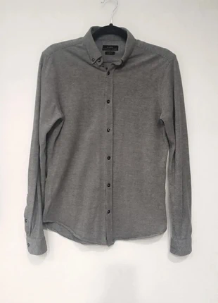 Chemise slim fit coton gris chiné Zara, brand: Zara, condition: Very good, size: S, €14.00, €15.40 includes Buyer Protection Pro