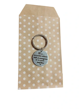 Porte-clés cadeau " Tu es incroyable brillante belle et courageuse " avec pochette cadeau, estado: Novo com etiquetas, €5.00, €5.95 inclui Proteção do Comprador Pro