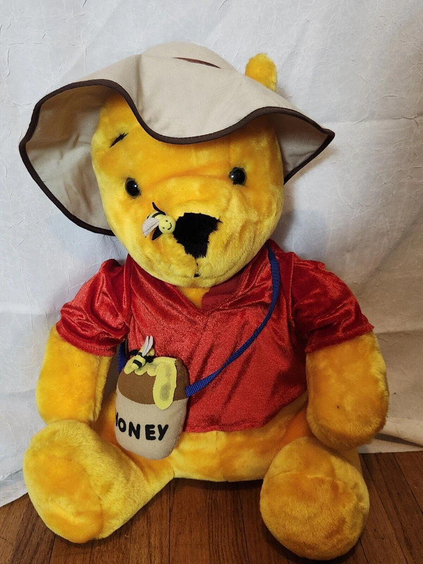 Winnie The Pooh With Honey Bag And Bee On Nose Plush Jumbo 1