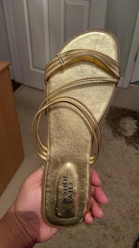 Ladies gold sandals Vinted