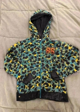 Gilet Motif Léopard Vert et Jaune - Taille 10 ans - Très Bon État - DPAM, marque: Du Pareil au Même, état: Très bon état, taille: 10 ans / 140 cm, 10,00 €, 11,20 € Protection acheteurs incluse