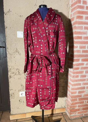 Robe de chambre vintage bordeaux – style kimono rétro à motifs, estado: Muy bueno, tamaño: L, 12,99 €, 14,34 € Protección al comprador incluida