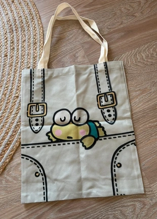 Totebag Keroppi Sanrio 🐸💚, marca: Sanrio, estado: Muy bueno, 10,00 €, 11,20 € Protección al comprador Pro incluida