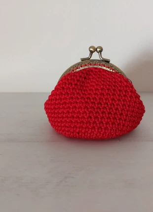 Monedero crochet vintage rojo nuevo - Nouveau sac à main vintage au crochet rouge, merk: crochet, staat: Nieuw zonder prijskaartje, € 15,00, € 16,45 inclusief Kopersbescherming