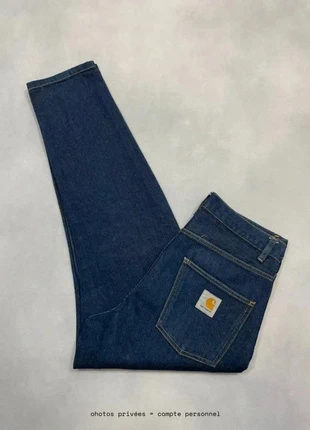 Jean Carhartt wip Bleu Loose modèle Newel Pant 100% coton Workwear Denim - Taille S w28 #874, marque: Carhartt, état: Très bon état, taille: W28 | FR 38, 49,00 €, 52,15 € Protection acheteurs (Pro) incluse