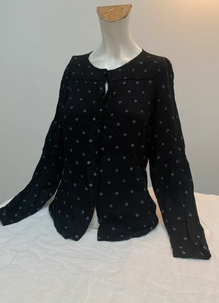 Chemisier i.code vintage noir avec motif ethnique, marque: I.Code, état: Neuf sans étiquette, taille: S / 36 / 8, 14,00 €, 15,40 € Protection acheteurs incluse